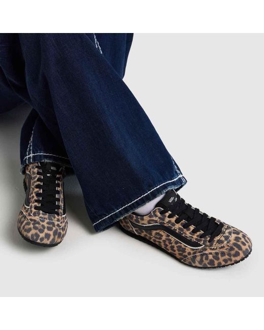 Vans Brown Super Lowpro Leopard Trainers