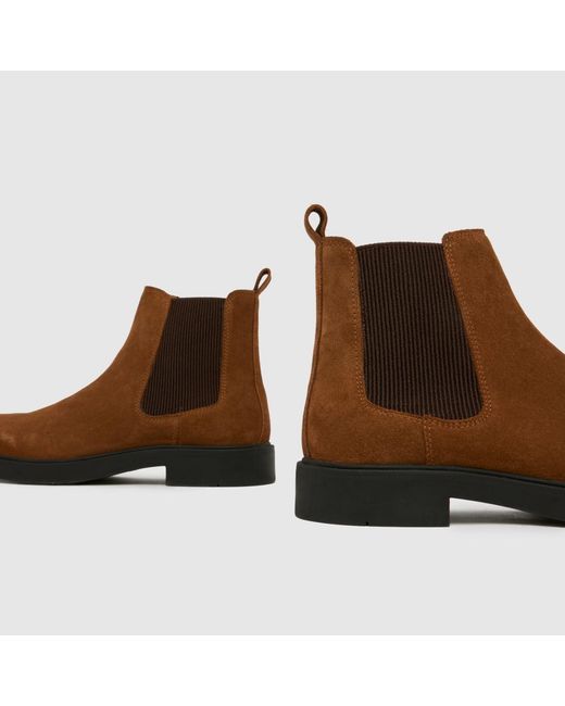 Schuh Brown Dice Suede Chelsea Boots for men