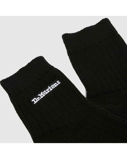 Dr. Martens Black Short Quarter Socks
