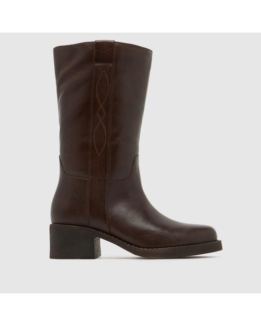Schuh Brown Delany Leather Calf Boots