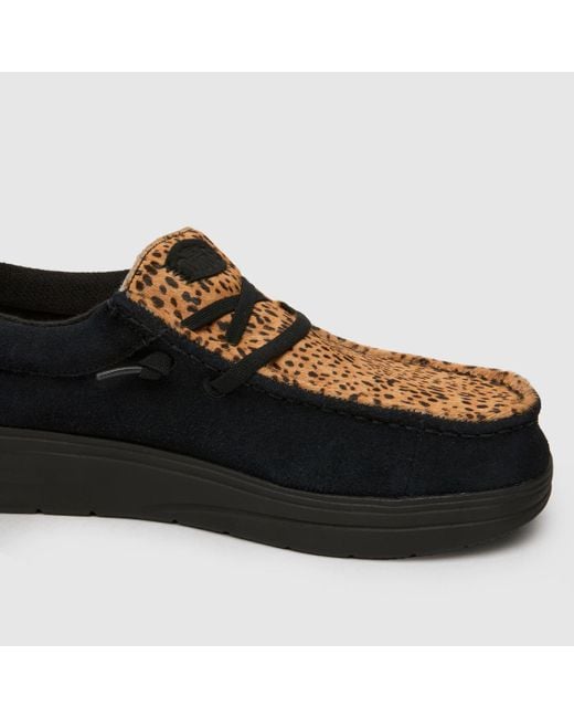 HeyDude Black Wendy Luxe Trainers In