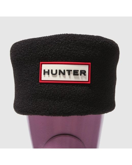 Hunter Black Fleece Welly Socks for men