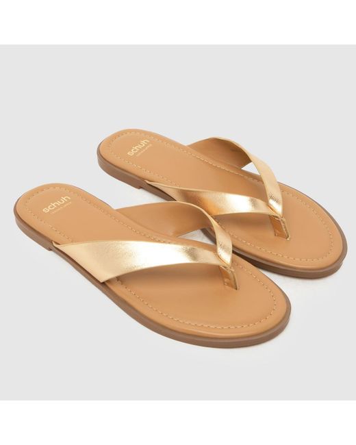 Schuh Natural Thailand Leather Toe Post Sandals