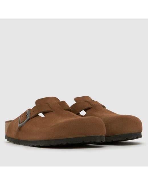 Birkenstock Brown Boston Soft Footbed Clog Sandals