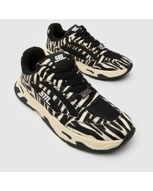 Steve Madden Black Sneakpeak Trainers