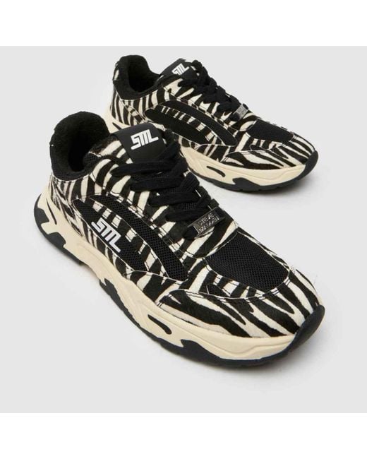 Steve Madden Black Sneakpeak Trainers