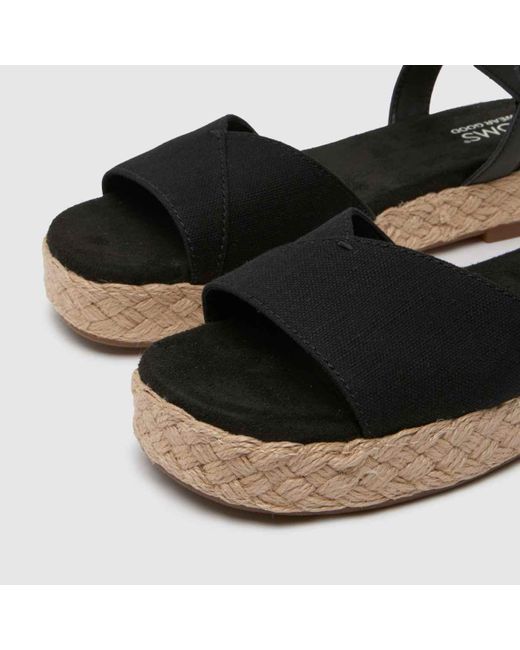 TOMS Black Abby Sandals In