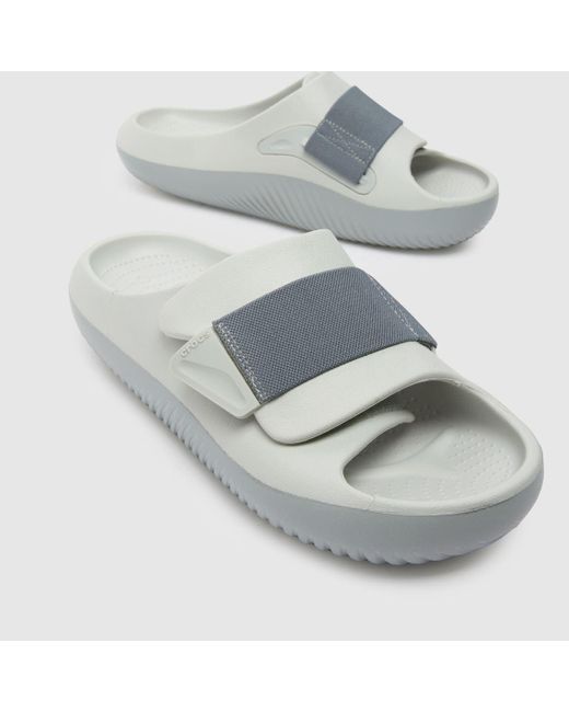 CROCSTM Gray Mellow Luxe Recovery Slide Sandals In for men