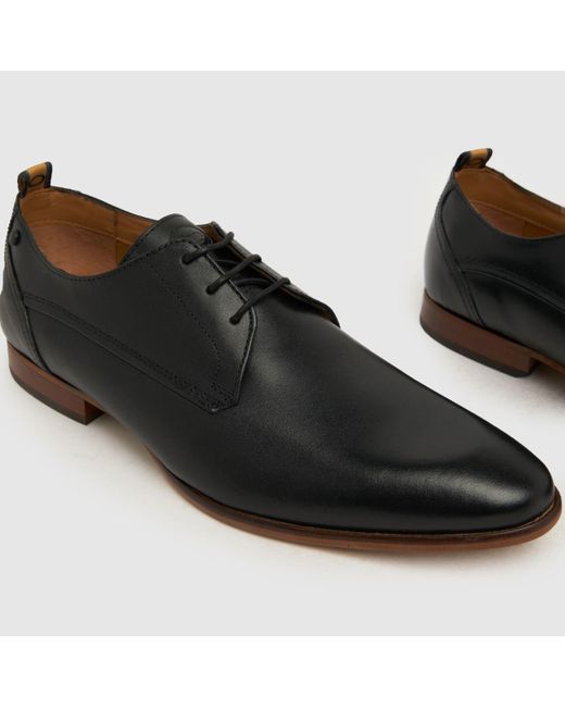 Base London Black Gambino Derby Shoes In for men