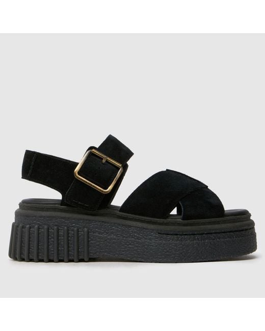 Clarks Black Evamar Wish Sandals