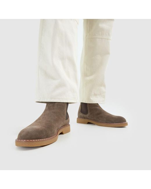 Schuh Brown Dawn Suede Chelsesa Boots for men