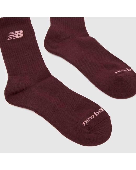 New Balance Pink Everyday Midcalf Socks 3Pk