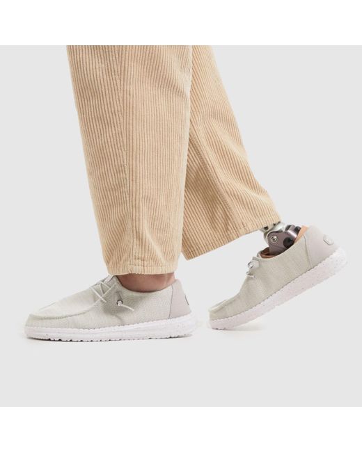 Hey Dude White Heydude Wendy Sport Knit Trainers In