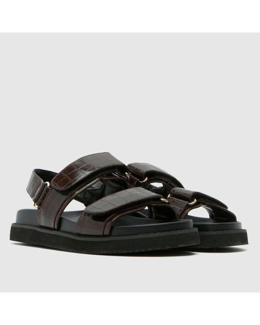 Schuh Black Tiesha Footbed Sandals