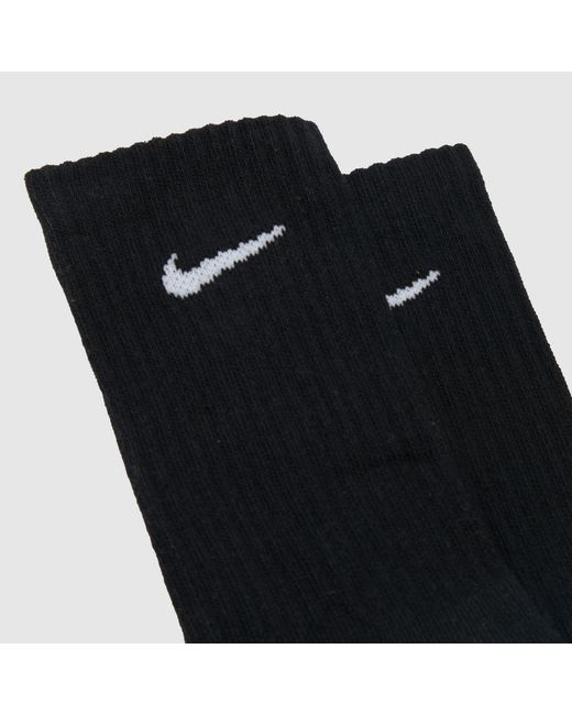 Nike Black Crew Socks 3 Pack