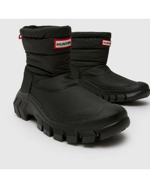Hunter Black Intrepid Short Snow Boots