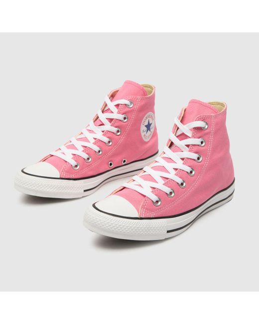 Converse Pink All Star Hi Trainers In