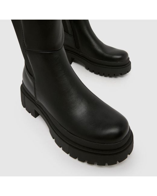 SIMMI Black Remus Chunky Knee High Boots