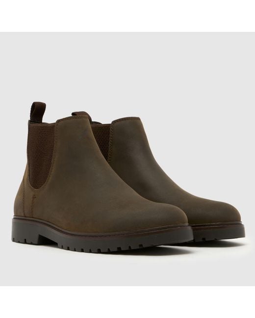 Schuh Brown Dane Leather Chelsea Boots for men