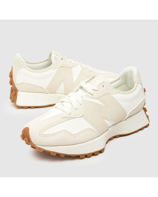 New Balance White 327 Trainers