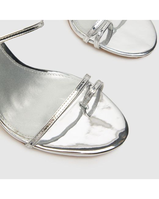 Schuh White Women's Stasia Toe Loop High Heel Sandals