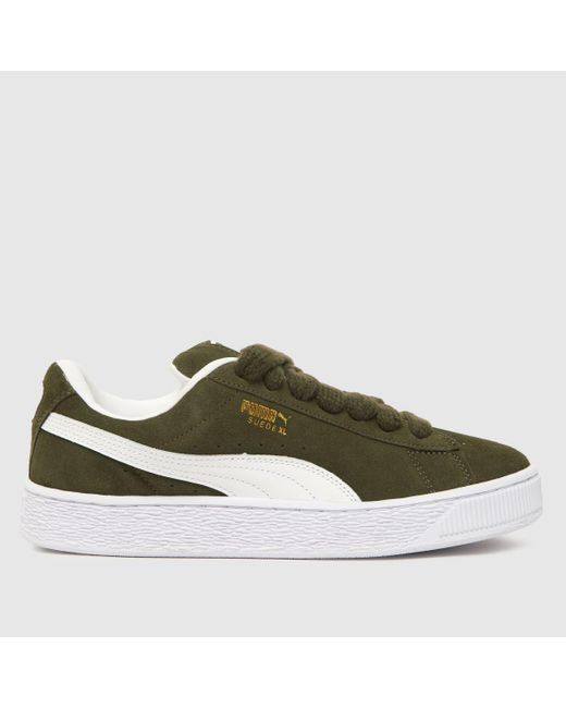 PUMA Green Suede Xl Trainers In