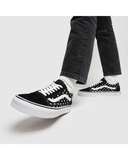 black and white polka dot vans