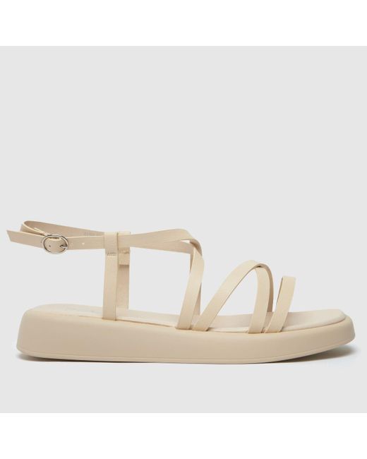 Schuh Natural Wide Fit Tristan Strappy Sandals In