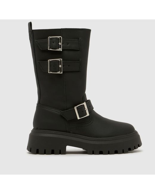 Schuh Black Danbury Leather Biker Boots