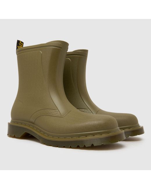 Dr. Martens Green 1460 Rain Pull On Boots