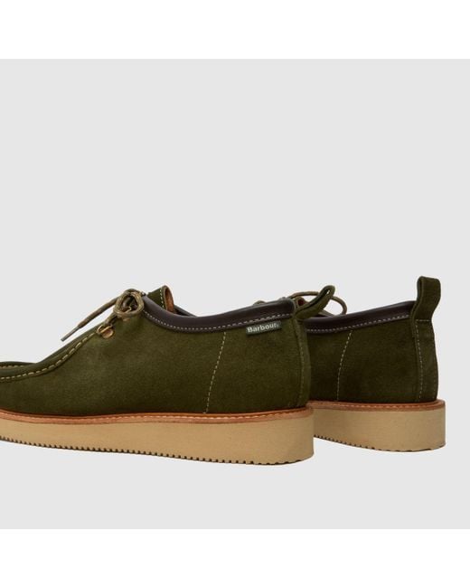 Barbour Green X Wild Bunch Coatham Apron Shoes for men