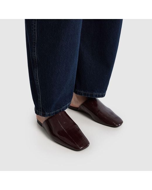 Schuh Brown Latina Backless Flat Flats