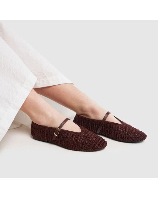 Schuh Brown Lisbeth Crochet Ballerina Flats