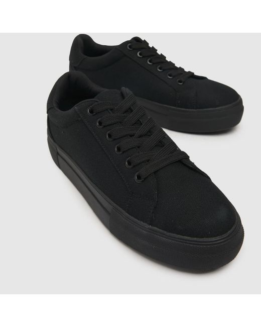 Schuh Madison Platform Trainers In in Black Lyst UK