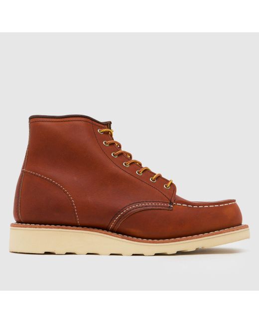Red Wing Brown 6 Inch Moc Toe Boots