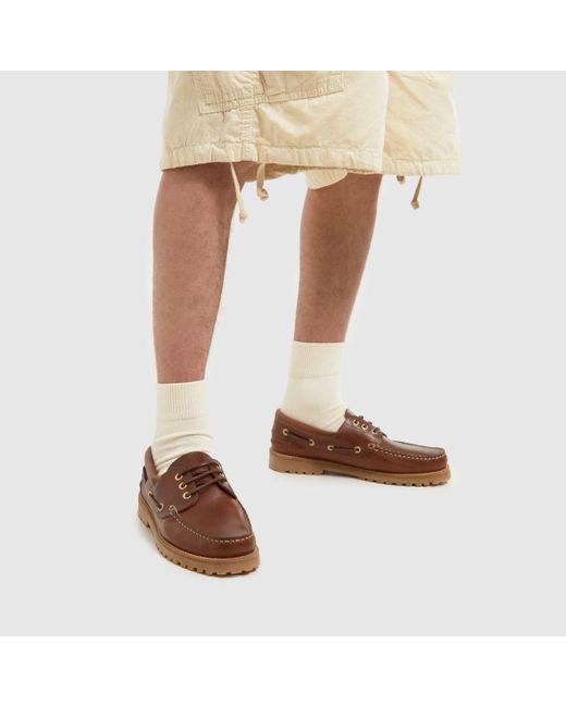 Schuh Brown Princeton Leather Boat Shoes for men