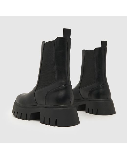 Schuh Black Women's Amsterdam Chunky Chelsea Winter Boots