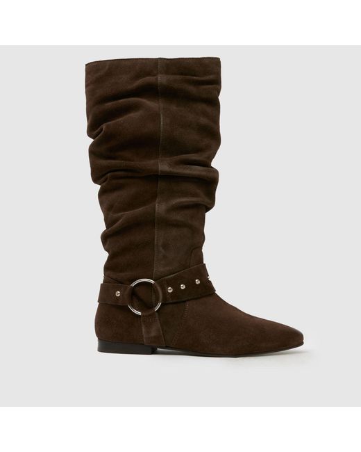 Schuh Brown Dallis Suede Stud Pixie Boots