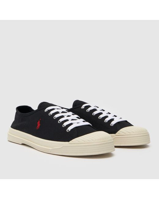 Polo Ralph Lauren Paloma Trainers In Black & Red