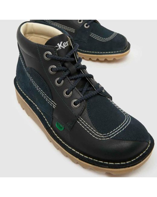 Kickers Classics Blue Kick Hi Stitch Boots