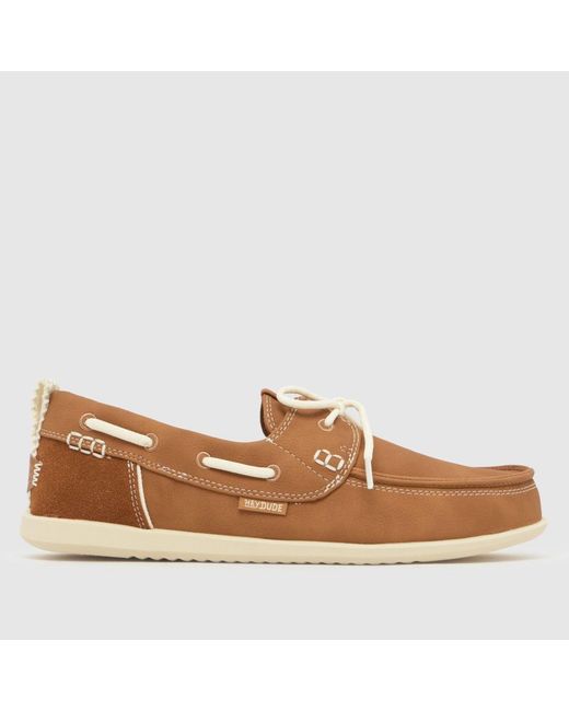 HeyDude Brown Harbor Breeze Lo Trainers