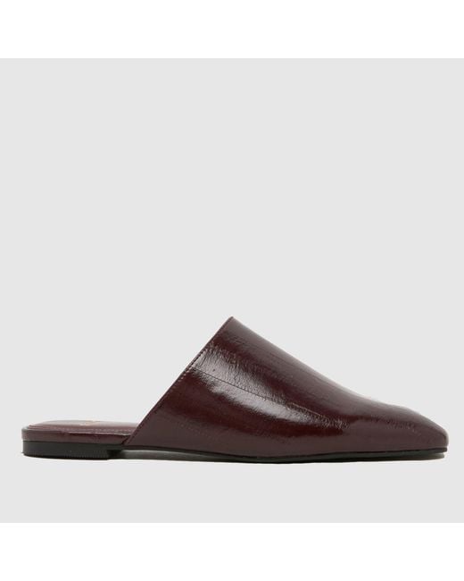 Schuh Brown Latina Backless Flat Flats