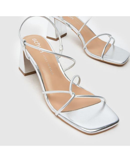 Schuh White Shiloh Block Heel High Heels