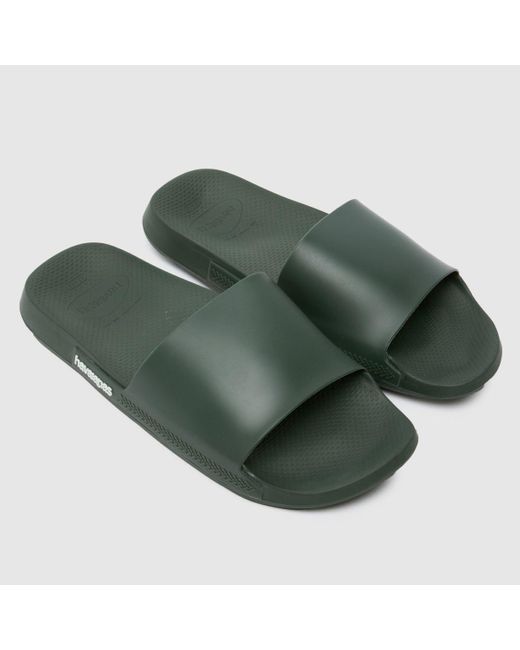 Havaianas Green Classic Slide Sandals In for men