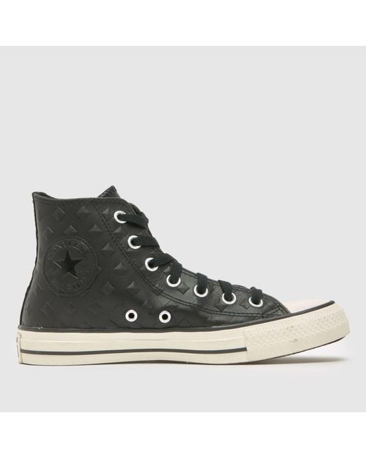 Converse Brown All Star Hi Studded Trainers