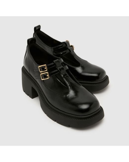 Schuh Black Lexington Heeled Mary Jane Flats