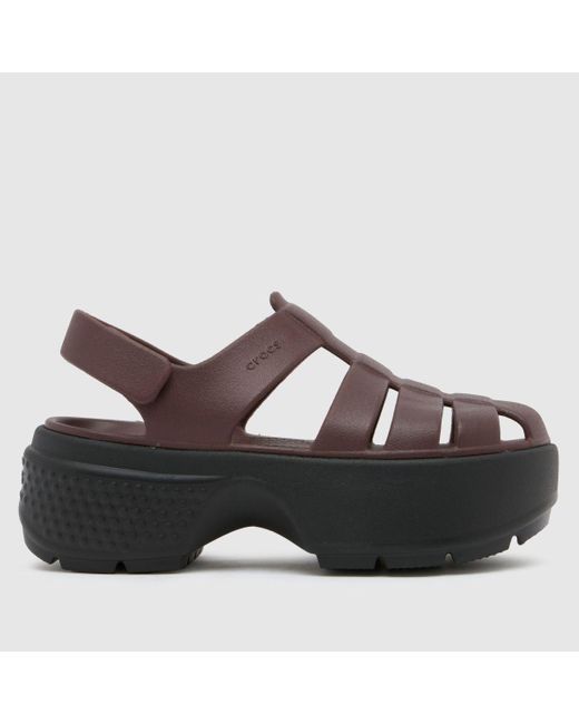 CROCSTM Brown Stomp Fisherman Sandal