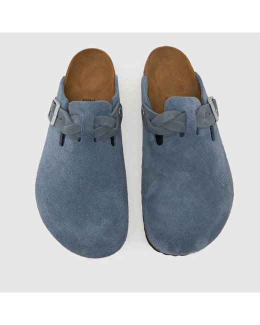 Birkenstock Blue Boston Braided Clog Sandals In