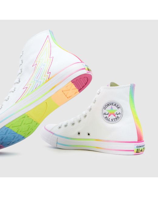 Converse White All Star Hi Pride Trainers In for men