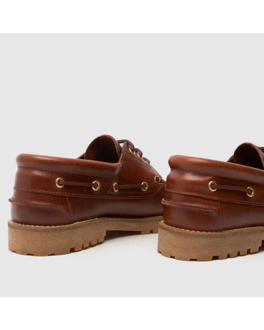 Schuh Brown Princeton Leather Boat Shoes for men